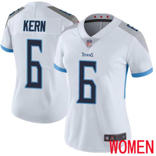 Tennessee Titans Limited White Women Brett Kern Road Jersey NFL Football #6 Vapor Untouchable->women nfl jersey->Women Jersey
